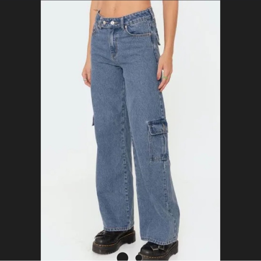 Edikted Deliah Low Rise Cargo Jeans
